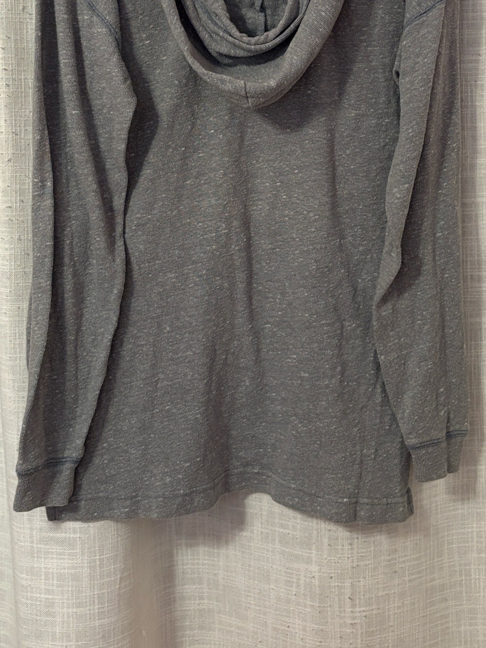 PINK Gray LOVE PINK V Neck Slouchy Athletic Hoodie - Picture 11 of 12